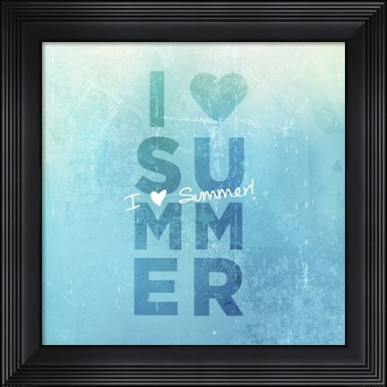 Framed I Heart Summer Print