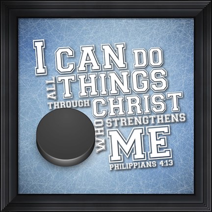 Framed I Can Do All Sports - Hockey Print