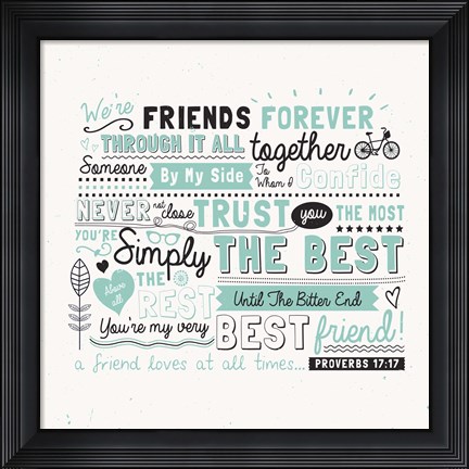 Framed Friends Forever Print