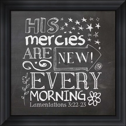 Framed His Mercies Are New Print