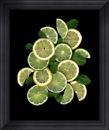Framed Lemons, Limes &amp; Mint Print