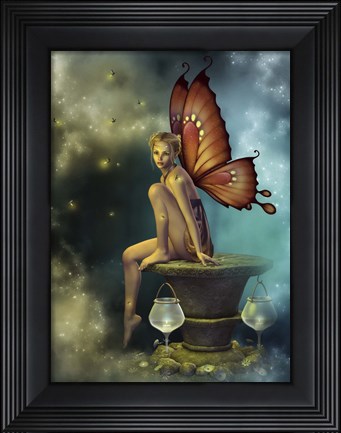 Framed Fairy Glowflies Print