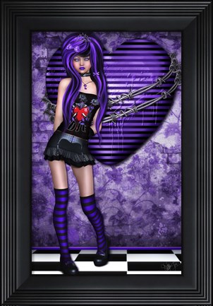 Framed Purple Princess Print