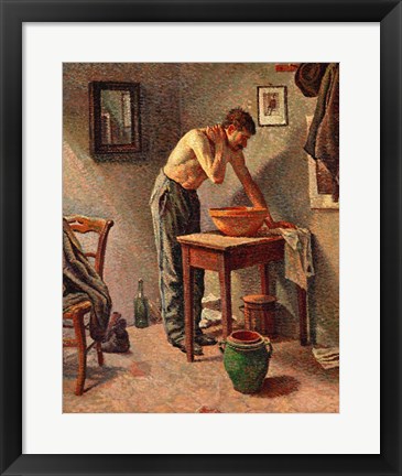 Framed Man Washing Himself, 1886 Print