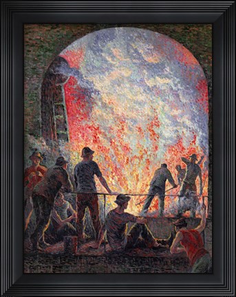 Framed Steel Mill, 1895 Print