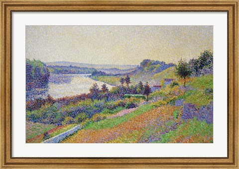 Framed Seine At Herblay, 1890 Print
