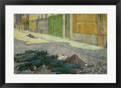 Framed Street In Paris In May, 1871 Print