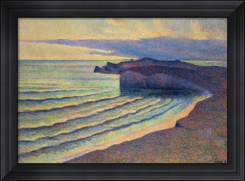 Framed Seashore In Normandy, 1893 Print