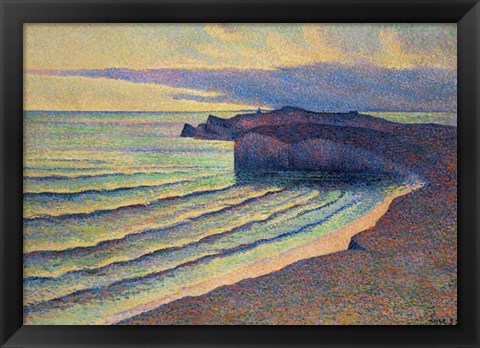 Framed Seashore In Normandy, 1893 Print