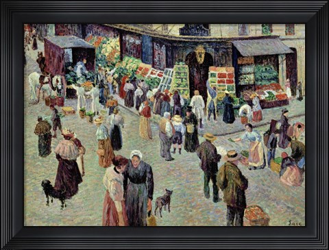 Framed La Rue Des Abesses, Paris Print