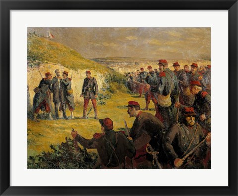 Framed Death Of Eugene Varlin Executed By The People Of Versailles On May 28, 1871 Print