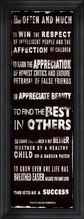 Framed Transit Success Print