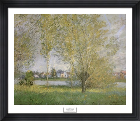 Framed Willows Of Vetheuil Print