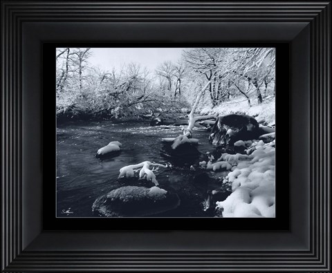 Framed Buffalo River Snow Print