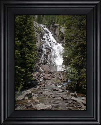 Framed Waterfall In Teton Print