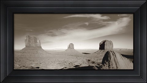 Framed Sepia Monument Valley Print