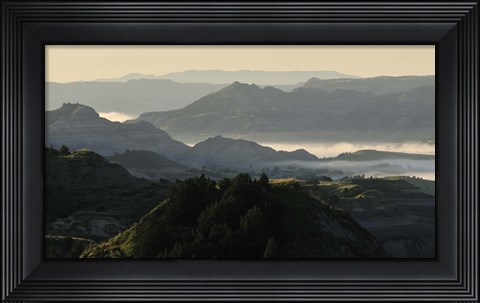 Framed Green Mountain Landscape Print