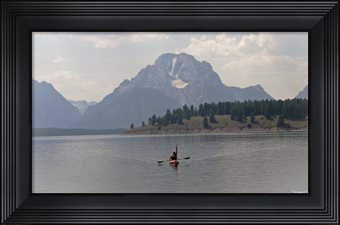 Framed Canoeing In Teton Print