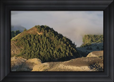 Framed Daytime Mountain Landscape Print