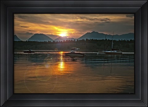 Framed Tetons Jackson lake Print