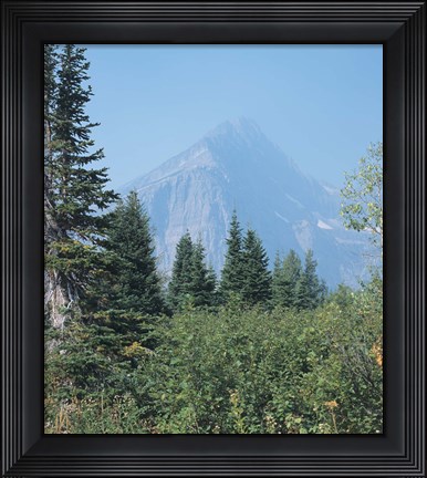 Framed Misty Blue Mountains Print