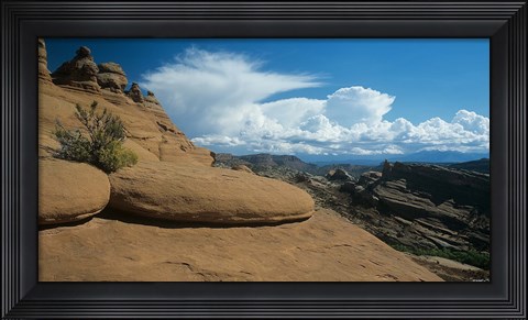 Framed Rocky Cliffs Under Blue Sky 17 Print