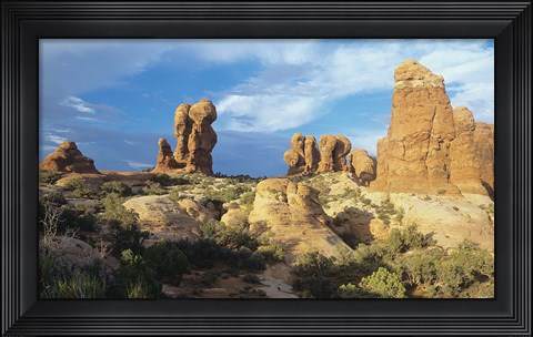 Framed Rocky Landscape Under Blue Sky 2 Print
