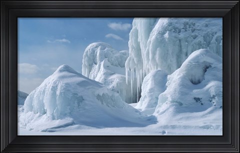 Framed Lake Superior Snow 19 Print