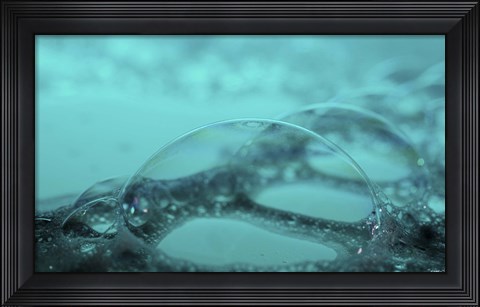 Framed Water Reflecting Blue Print