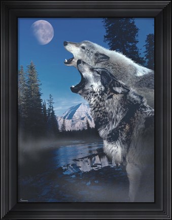 Framed Silvery Moon Print