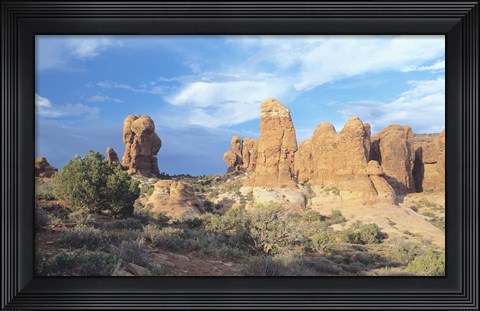 Framed Rocky Landscape Under Blue Sky 10 Print