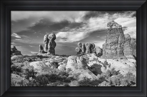 Framed Valley Of Rock And Sky Print