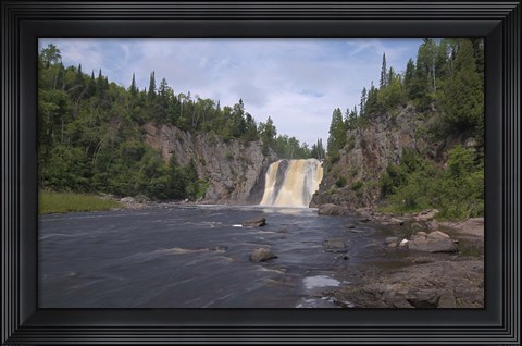 Framed North Shore Waterfall And Lake II Print