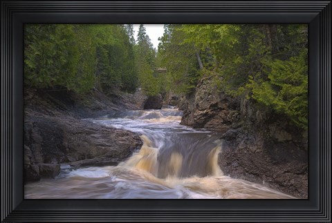 Framed North Shore Rushing Water Print