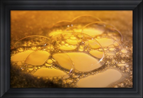 Framed Water Reflecting Yellow Print