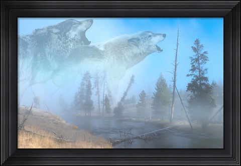 Framed Spirits Of Yellowstone Print