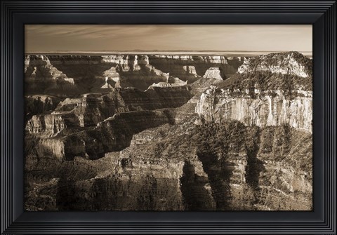 Framed Sepia Grand Canyon 1 Print