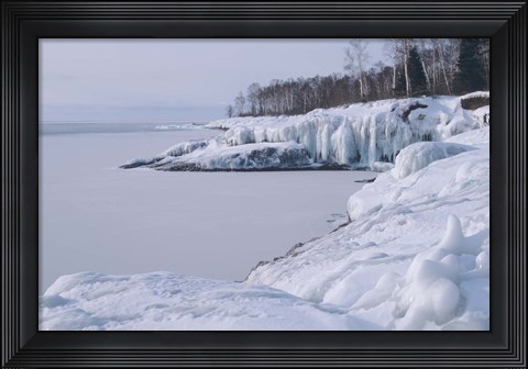 Framed Lake Superior Snow 23 Print