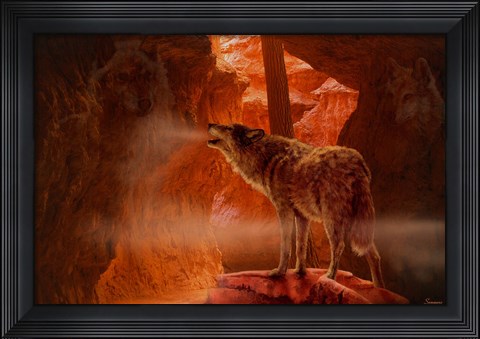 Framed Spirits Of Mist Canyon Print