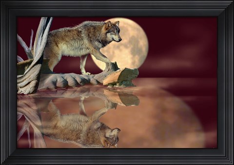 Framed Walking On The Moon Print
