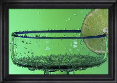 Framed Margarita Glass And Lemon Closeup II Print