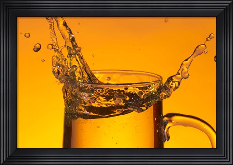 Framed Glass Mug On Bar Splashing I Print