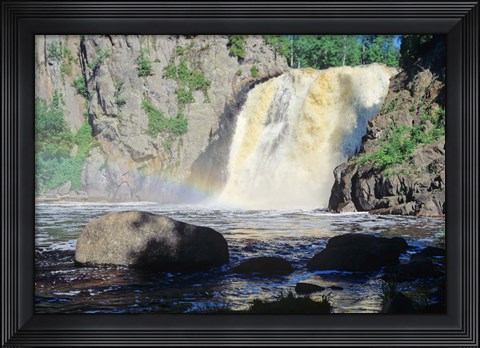 Framed Lake Superior Waterfall 10 Print
