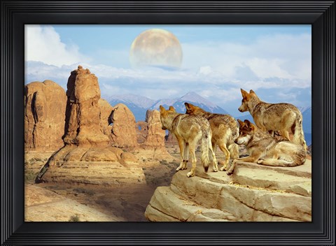 Framed Hot July Moon Print