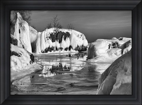 Framed Lake Superior 18 Frozen Print