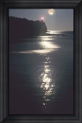 Framed Lake Superior Moon 12 Print