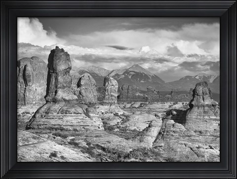 Framed Valley Of Rock And Sky With Mountains Print