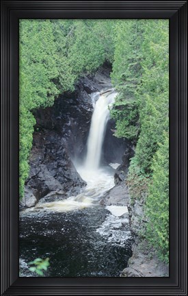 Framed Lake Superior Waterfall 11 Print
