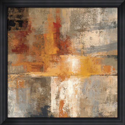 Framed Silver and Amber Crop Print