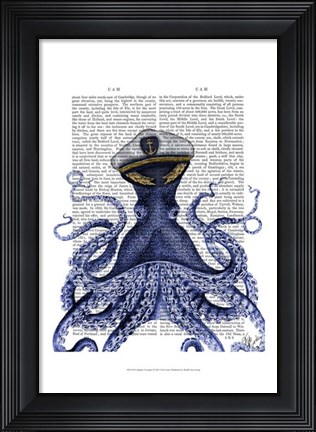 Framed Captain Octopus Print